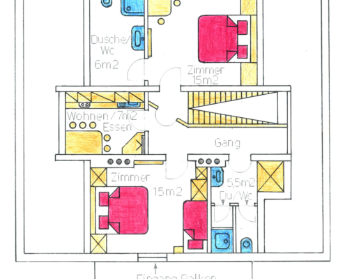 Grundriss 3-5 Apart Marlen, See, Paznaun-Ischgl